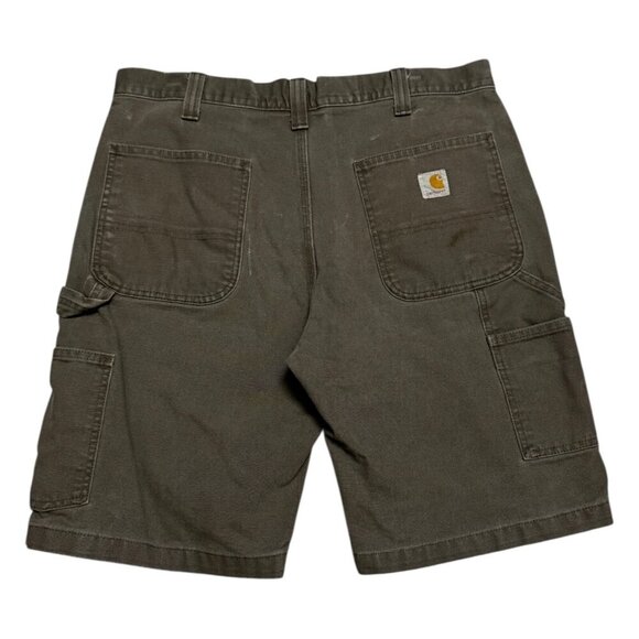 CARHARTT Designer Casual Work Denim Chino Summer Shorts Mens 34" Waist - Picture 1 of 5